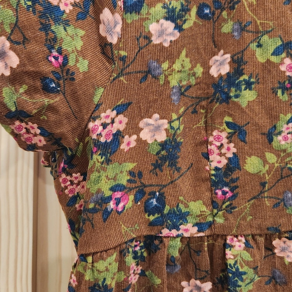 NATURAL LIFE Floral Brown Midi Dress - Picture 4 of 6